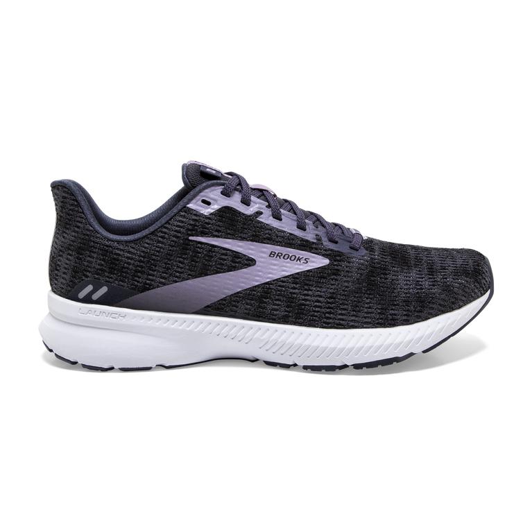 Brooks Launch 8 Light-Cushion Road Running Shoes - Women's - Black/Ombre/Iris/Lavender (15726-QVZO)